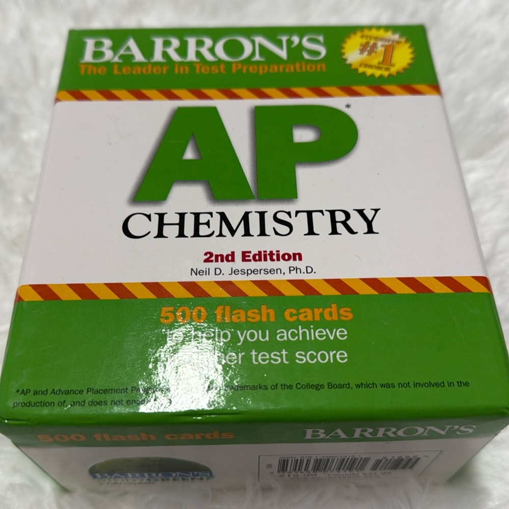 Barron’s AP Chemistry 2nd Edition Prep Test Flash Cards